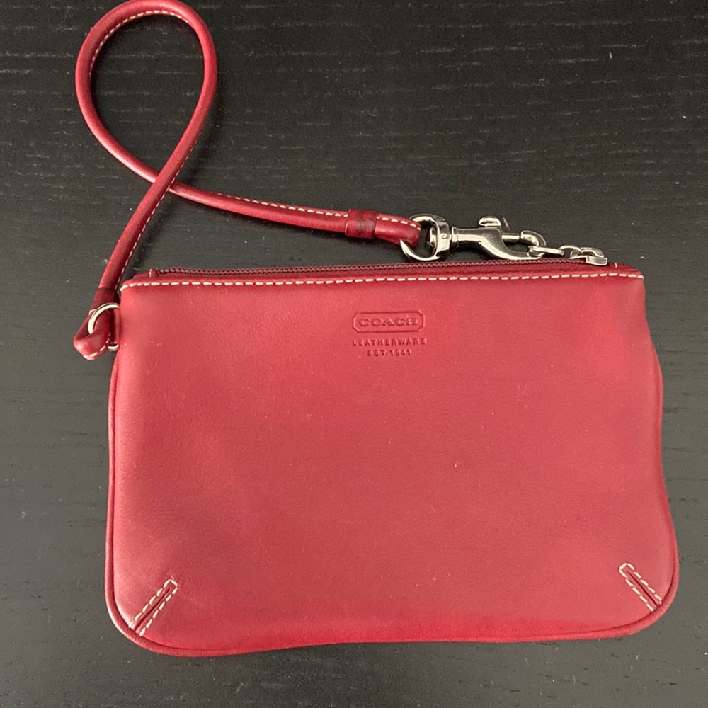Red Coach Wristlet